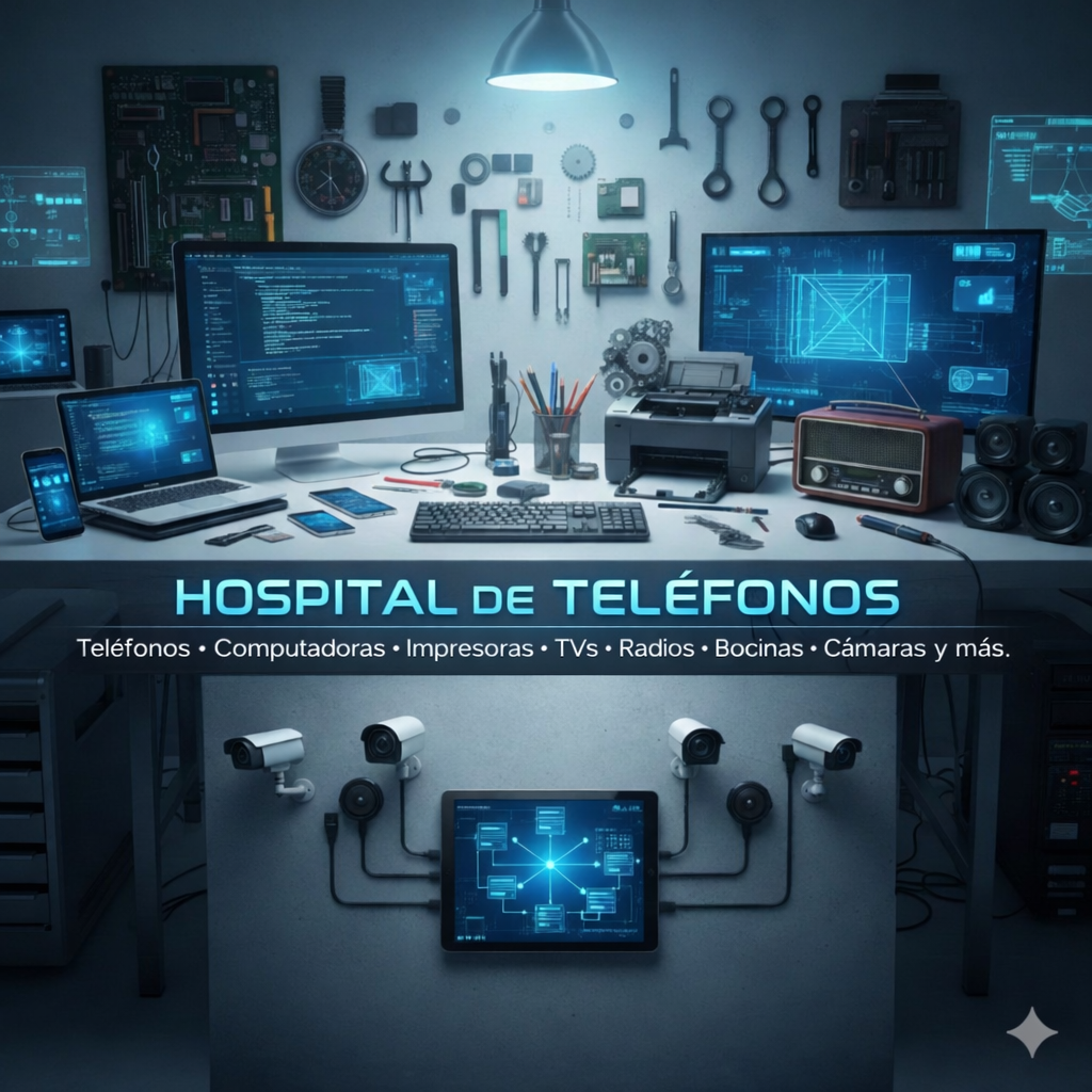 Portada de Hospital de Teléfonos y computadoras