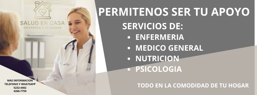 Portada de Salud en Casa, Enfermeria a tu cuidado